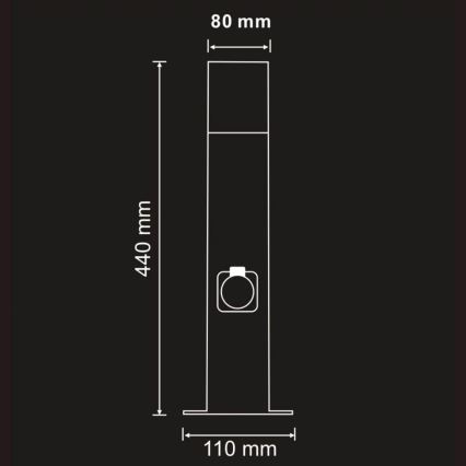 Udendørslampe med stik DALLAS 1xE27/12W/230V IP44 antracit