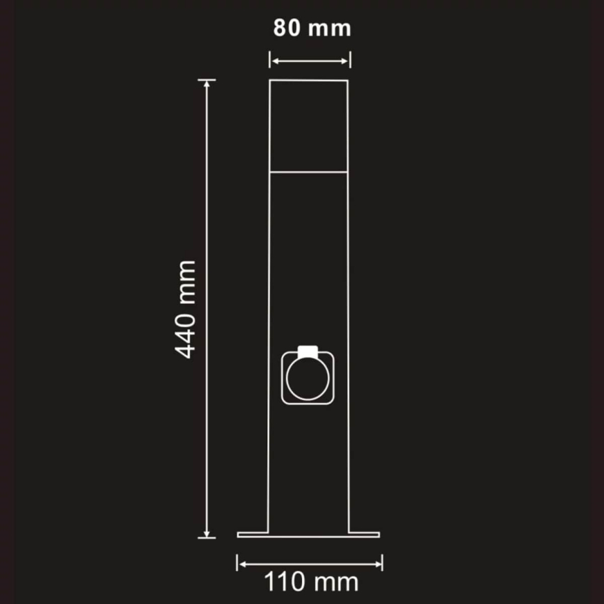 Udendørslampe med stik DALLAS 1xE27/12W/230V IP44 antracit