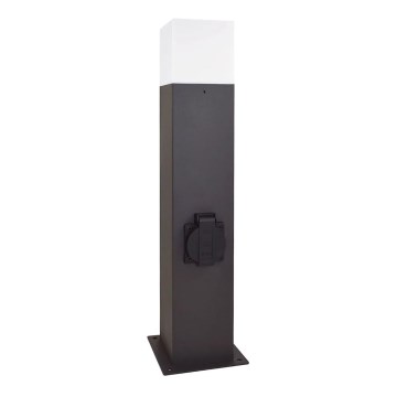 Udendørslampe med stik NEW YORK 1xE27/12W/230V IP44 44 cm grafit