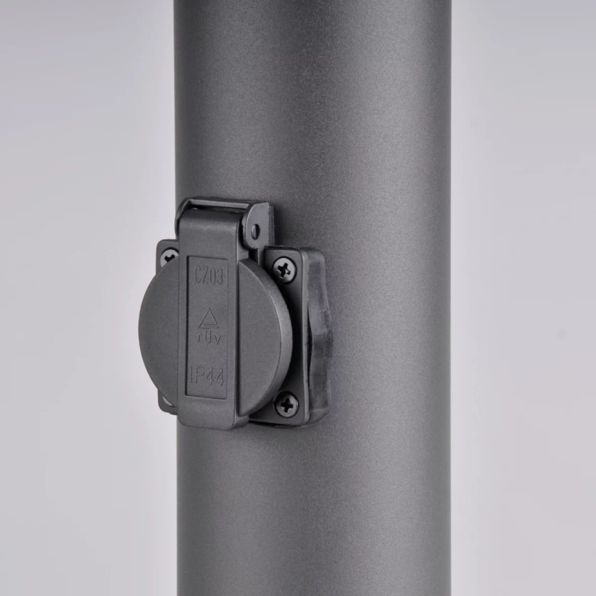 Udendørslampe med stikkontakt DALLAS 1xE27/12W/230V IP44 antracit