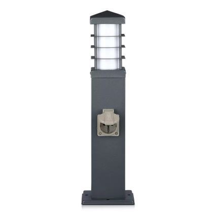 Udendørslampe med stikkontakter SCHUKO 1xE27/13W/230V IP44