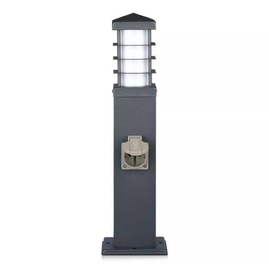 Udendørslampe med stikkontakter SCHUKO 1xE27/13W/230V IP44