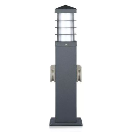 Udendørslampe med stikkontakter SCHUKO 1xE27/13W/230V IP44