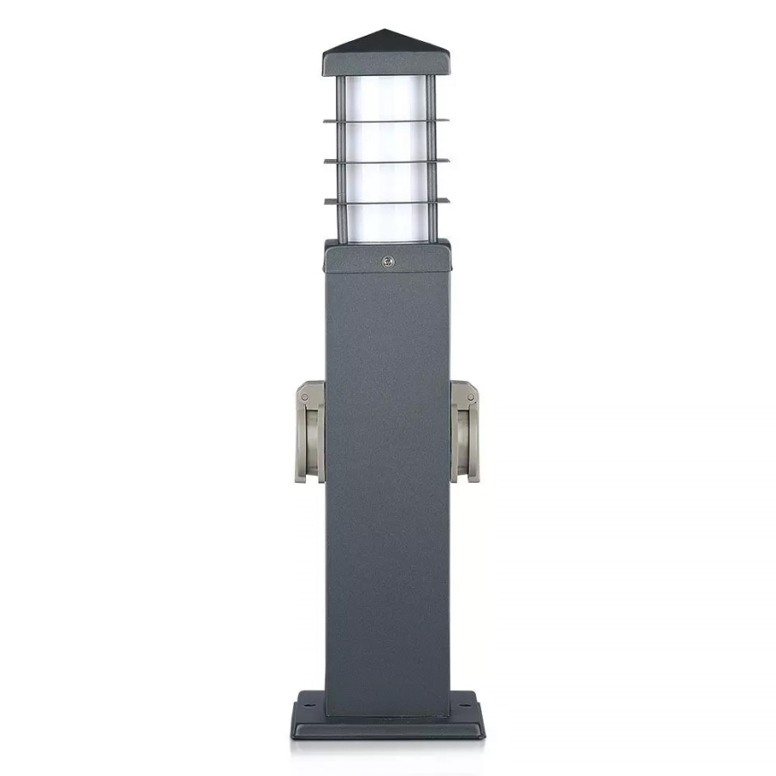 Udendørslampe med stikkontakter SCHUKO 1xE27/13W/230V IP44