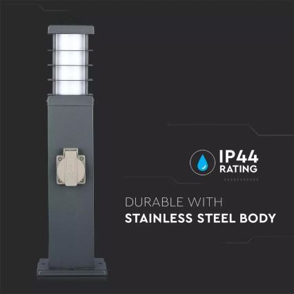 Udendørslampe med stikkontakter SCHUKO 1xE27/13W/230V IP44