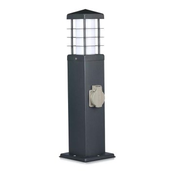 Udendørslampe med stikkontakter SCHUKO 1xE27/13W/230V IP44