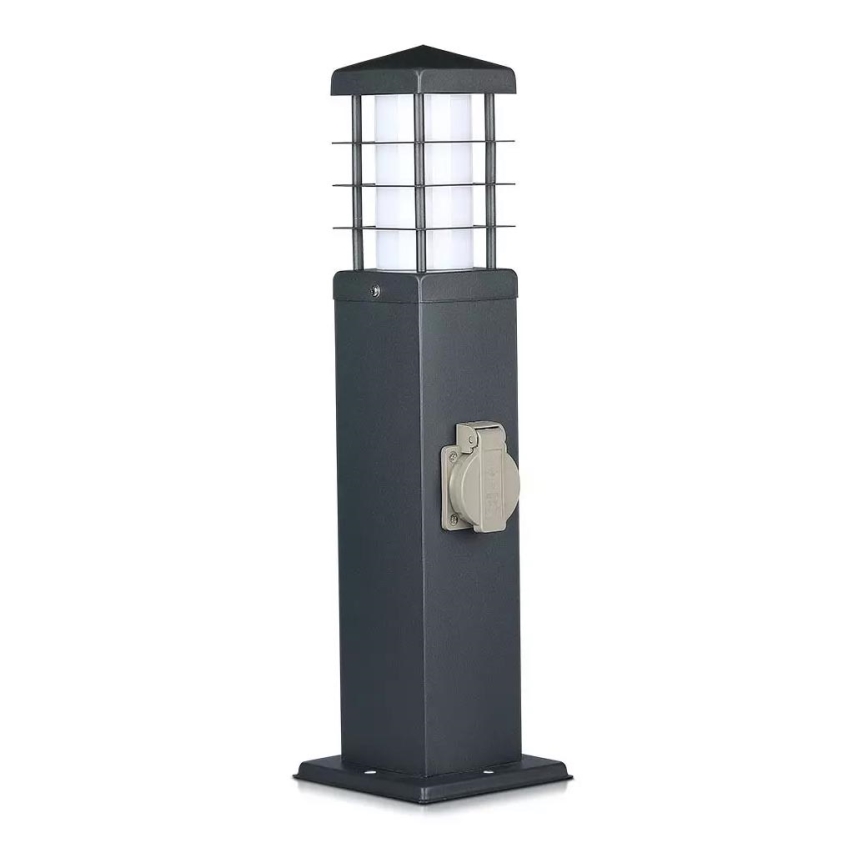 Udendørslampe med stikkontakter SCHUKO 1xE27/13W/230V IP44
