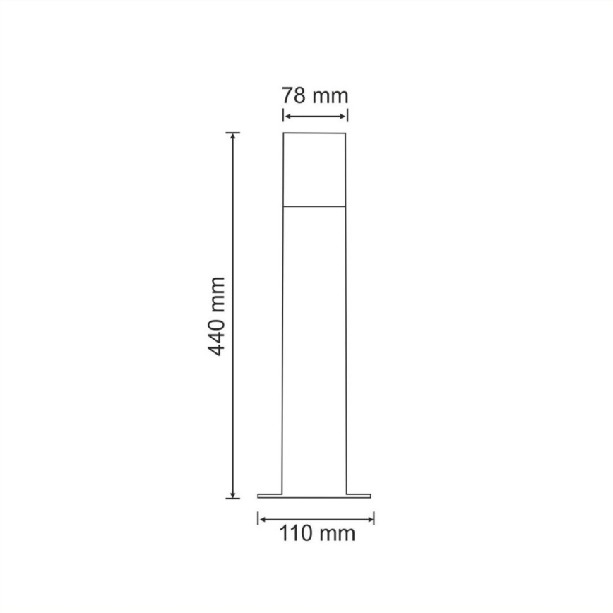 Udendørslampe NEW YORK 1xE27/12W/230V IP44 44 cm antracit