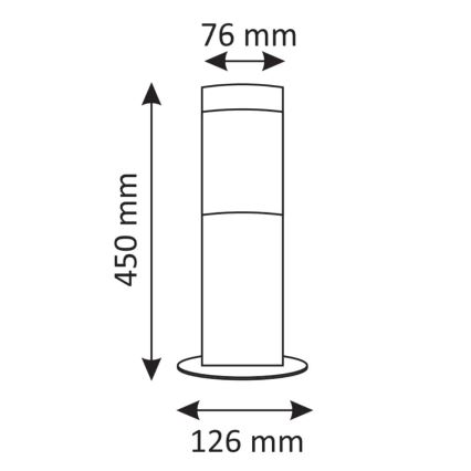 Udendørslampe OSLO 1xE27/10W/230V 45 cm IP44 antracit
