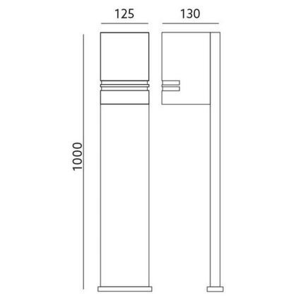 Udendørslampe QUAZAR 1xGU10/11W/230V IP44 grå