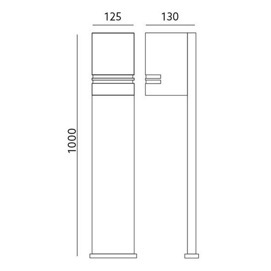 Udendørslampe QUAZAR 1xGU10/11W/230V IP44 grå