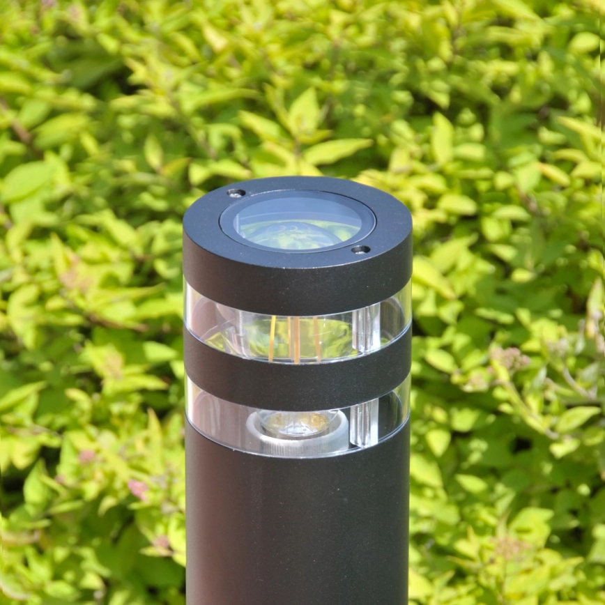 Udendørslampe RINO 1xE27/12W/230V IP54 44 cm sort