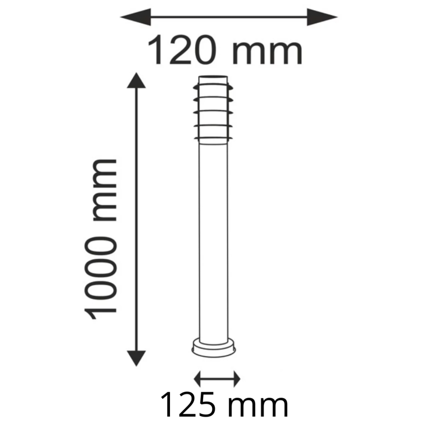 Udendørslampe SERENA 1xE27/10W/230V IP44 100 cm