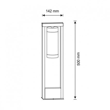 Udendørslampe SPECTRA 1xE27/10W/230V IP44 50 cm