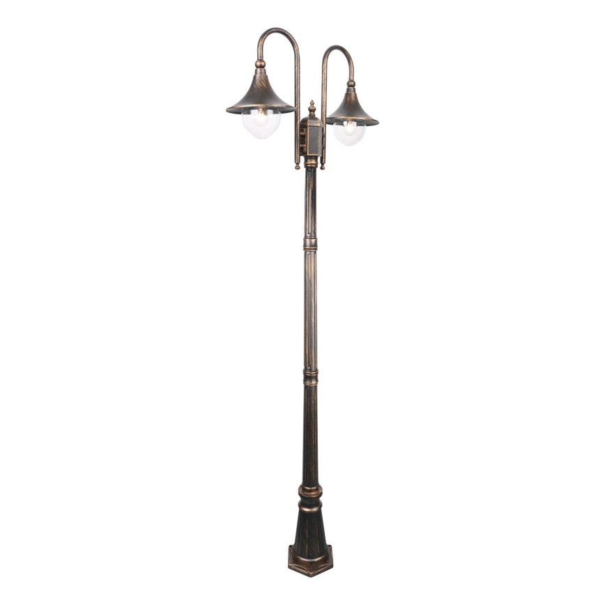 Udendørslampe TALEZ 2xE27/15W/230V IP44 bronzefarvet patina