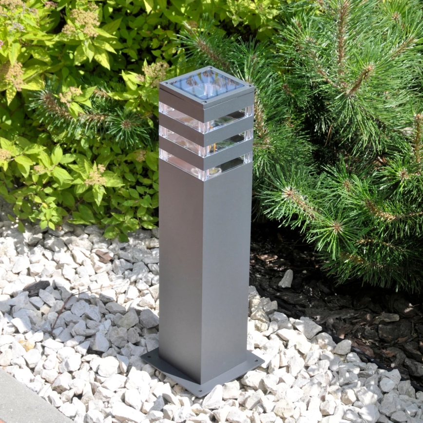 Udendørslampe TEKSAS 1xE27/12W/230V IP44 44 cm antracit
