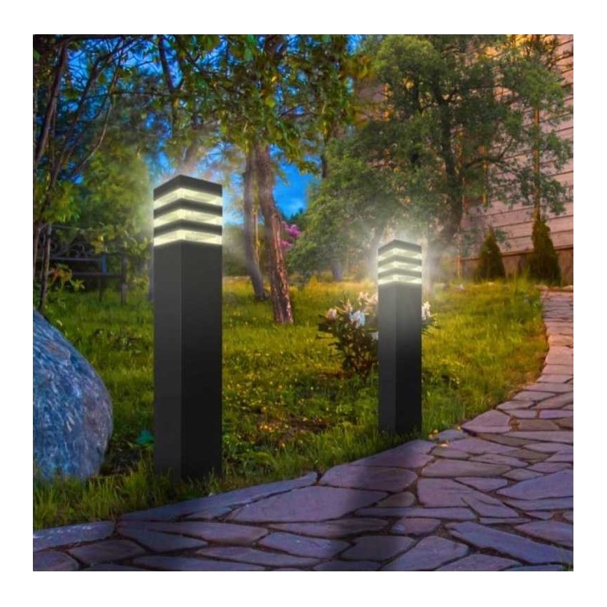 Udendørslampe TEKSAS 1xE27/12W/230V IP44 44 cm antracit