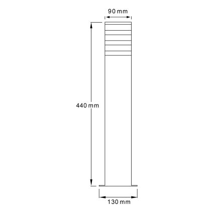 Udendørslampe TEKSAS 1xE27/12W/230V IP44 44 cm antracit