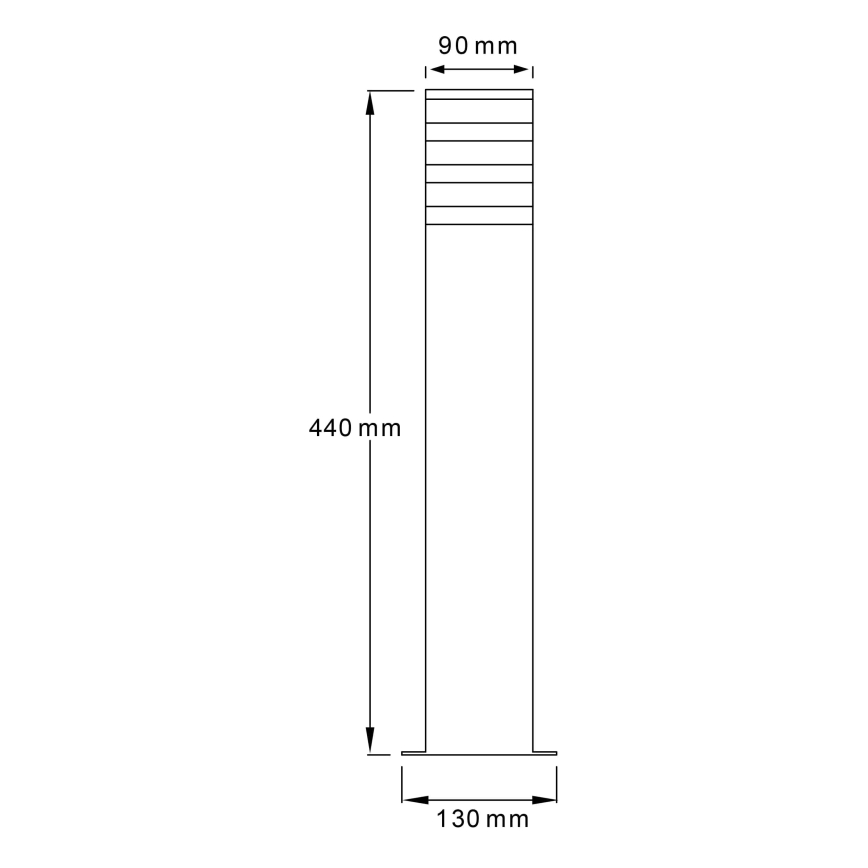 Udendørslampe TEKSAS 1xE27/12W/230V IP44 44 cm antracit