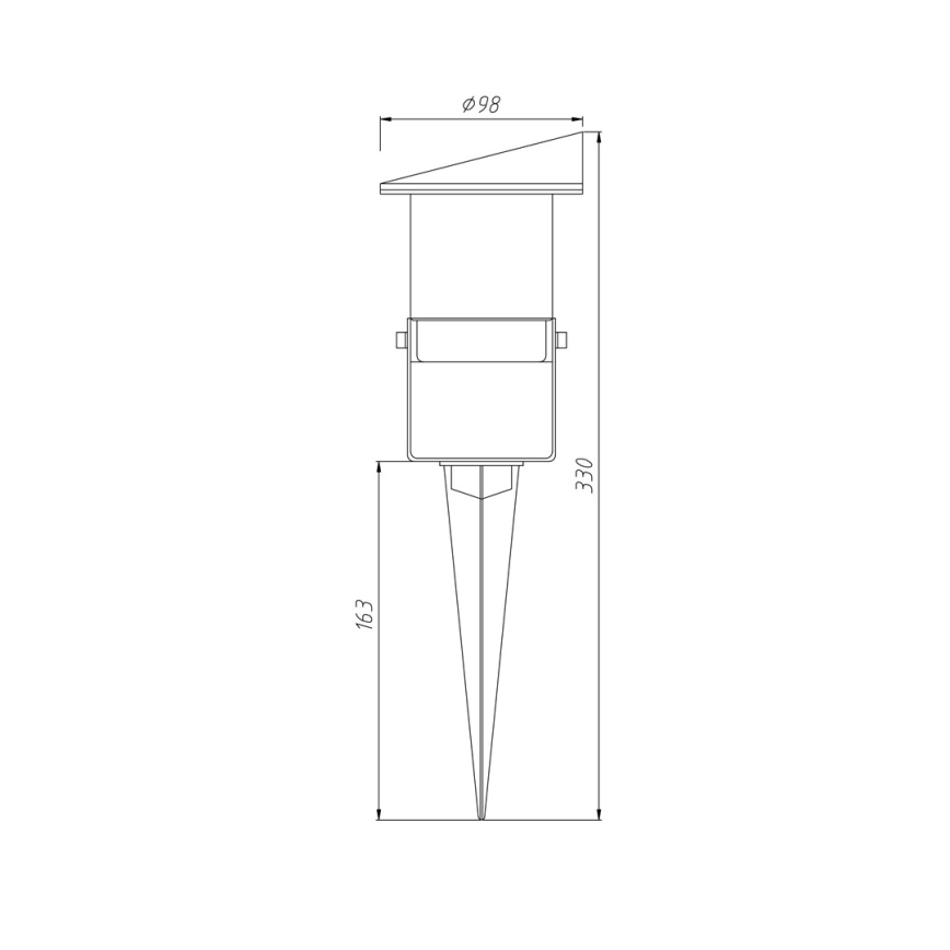 Udendørslampe VILO 1xGU10/60W/230V IP65 sort