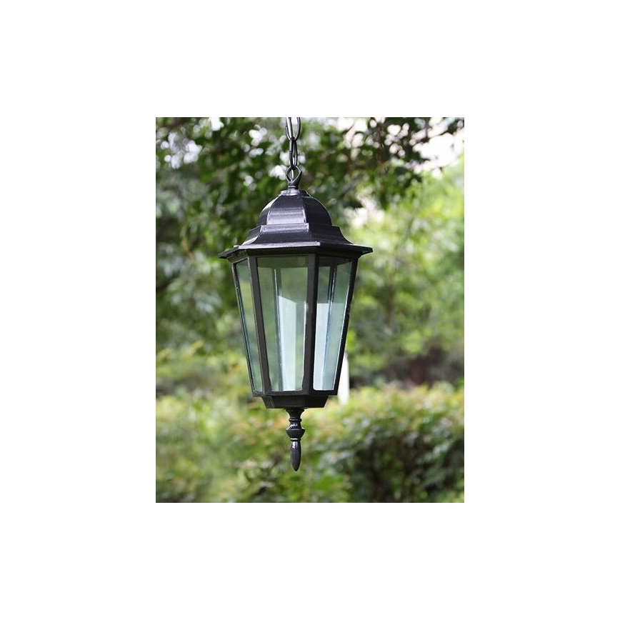 Udendørspendel 1xE27/20W/230V IP43 sort