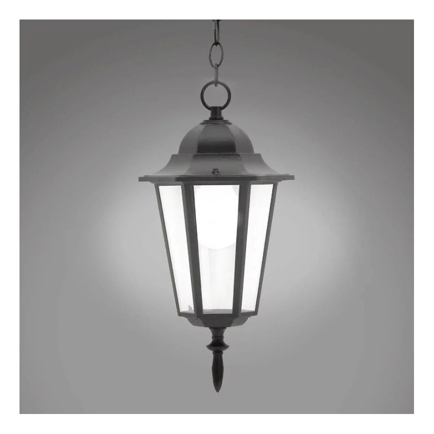 Udendørspendel 1xE27/20W/230V IP43 sort