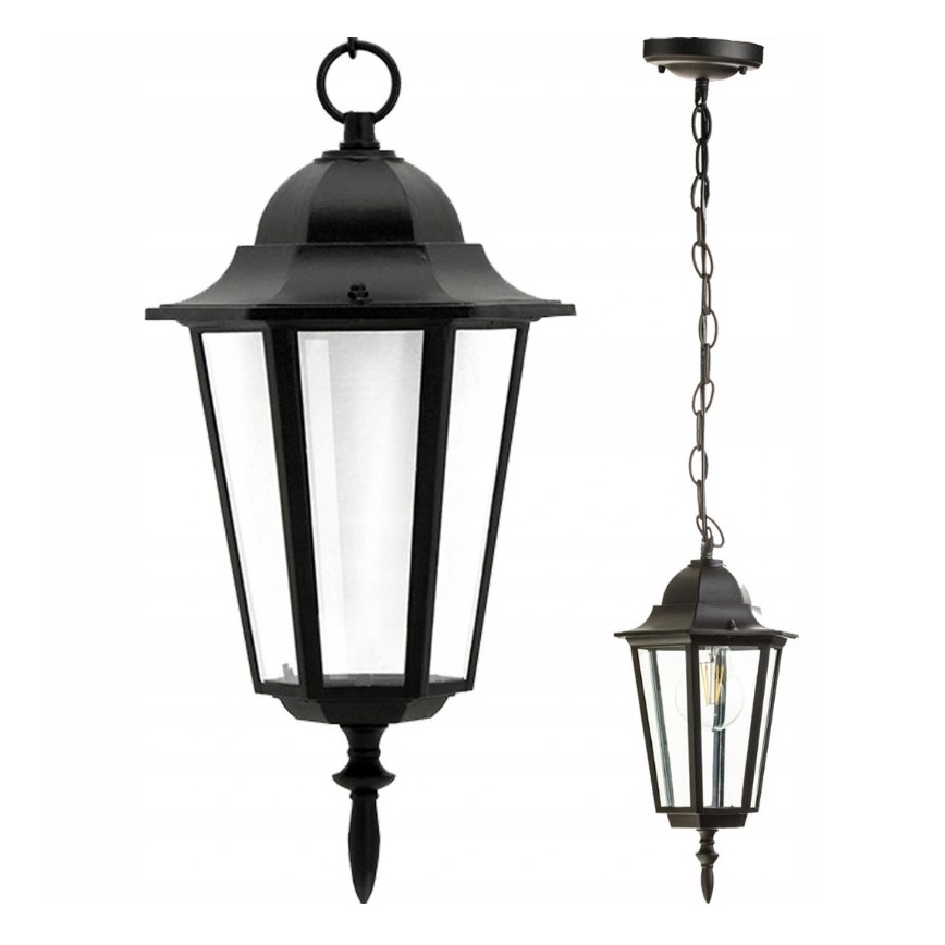 Udendørspendel 1xE27/20W/230V IP43 sort