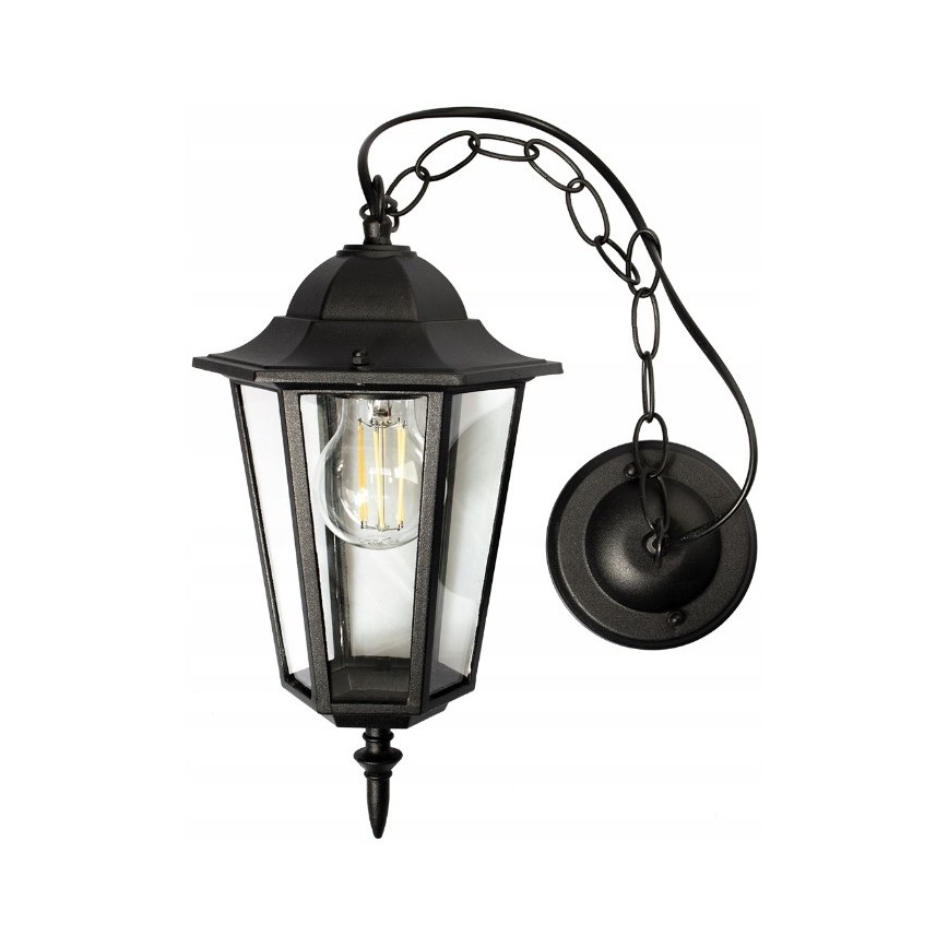 Udendørspendel 1xE27/20W/230V IP43 sort