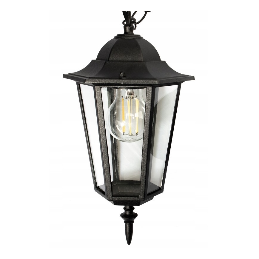 Udendørspendel 1xE27/20W/230V IP43 sort