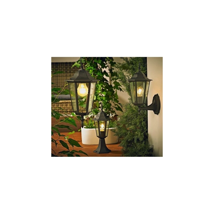 Udendørspendel 1xE27/20W/230V IP43 sort