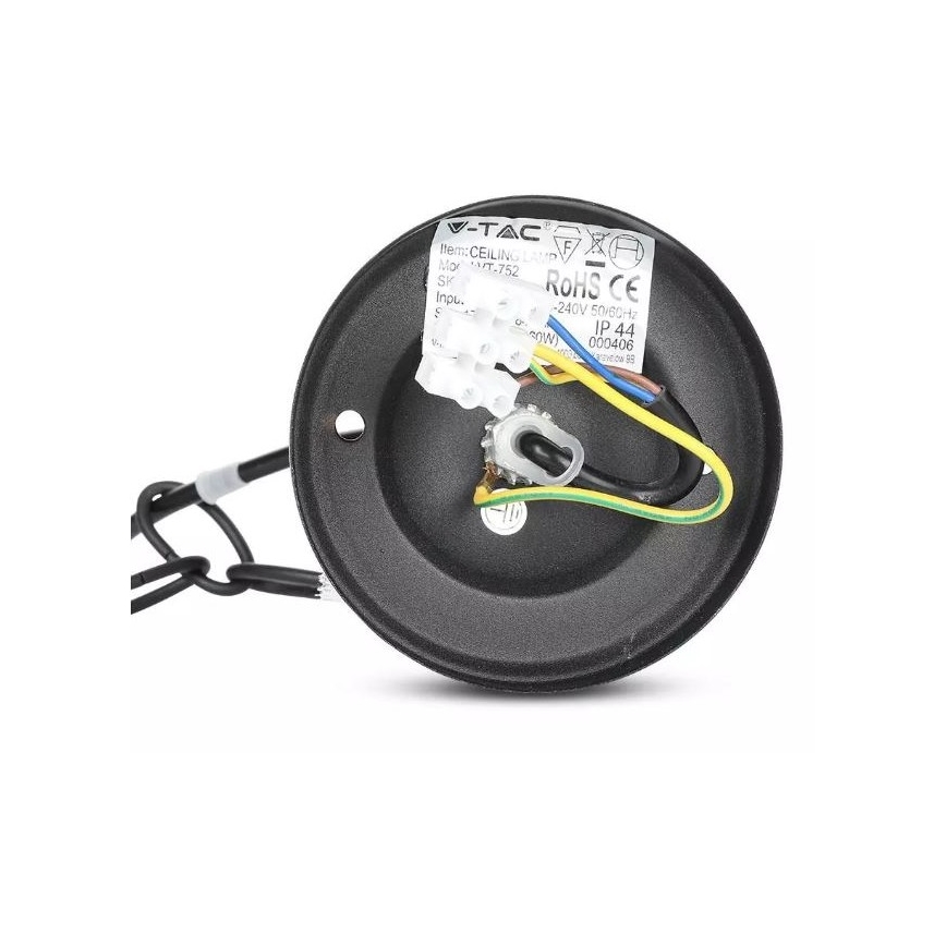Udendørspendel i kæde 1xE27/40W/230V IP44 sort