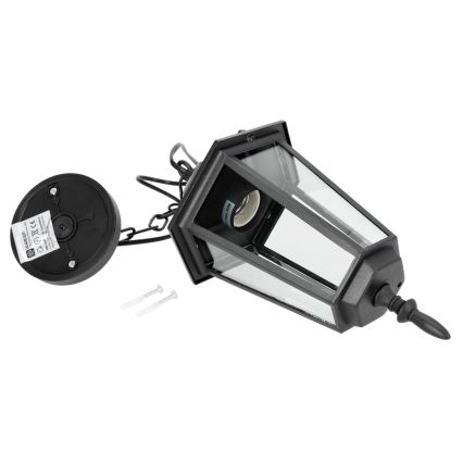 Udendørspendel i kæde 1xE27/60W/230V sort