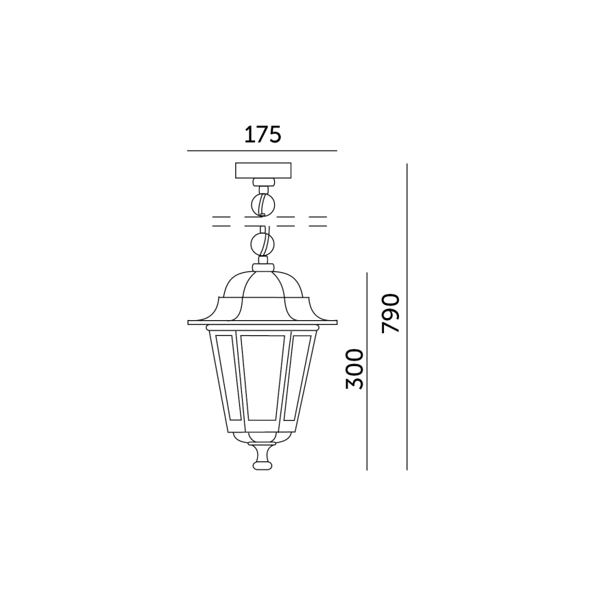 Udendørspendel med kædeophæng 1xE27/60W/230V IP44 hvid