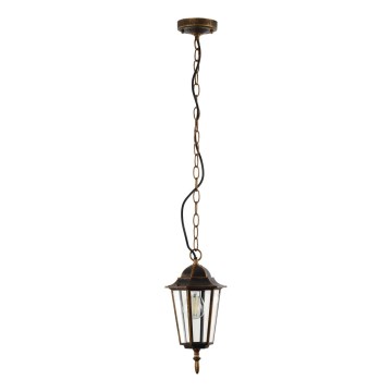 Udendørspendel med kædeophæng ARRAIA 1xE27/15W/230V IP44 bronzefarvet patina