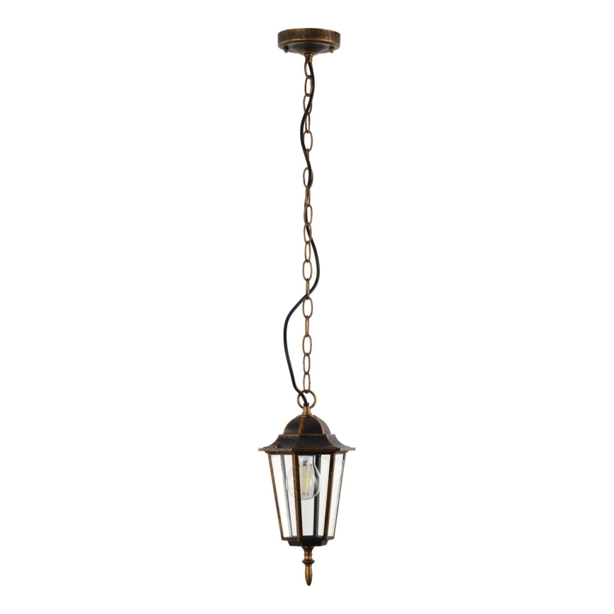 Udendørspendel med kædeophæng ARRAIA 1xE27/15W/230V IP44 bronzefarvet patina