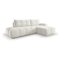 Udfoldelig hjørnesofa med opbevaringsplads i L-form ALMADA højre beige