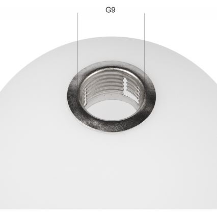 Udskiftningsglas til lysekrone ASTRO G9 diameter 10 cm