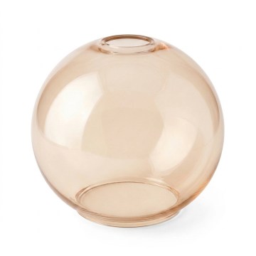 Udskiftningsglas POBO Ø 14 cm røgfarvet beige