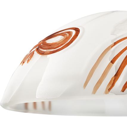 Udskiftningsglas til lysekrone SFERA E27 120x300 mm hvid/orange