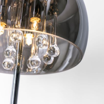 Reserveglas til bordlampe G9, Ø 28 cm, røggrå
