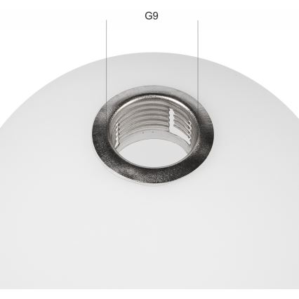 Udskiftningsglas til lysekrone ASTRO, ANTONIO G9 Ø 12 cm
