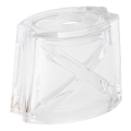 Udskiftningsglas til lysekrone E14 10x12 cm hvid