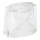 Udskiftningsglas til lysekrone E14 10x12 cm hvid