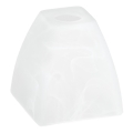 Udskiftningsglas til lysekrone E14 10x13 cm hvid
