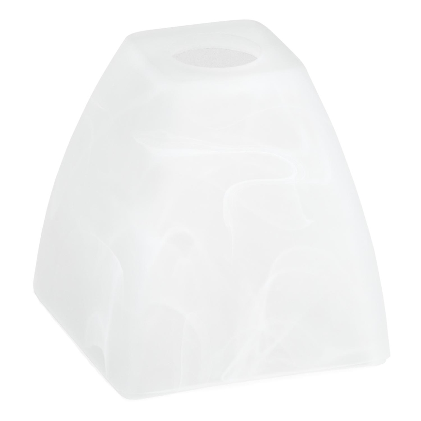 Udskiftningsglas til lysekrone E14 10x13 cm hvid