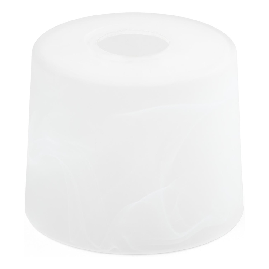 Udskiftningsglas til lysekrone E27 diameter 13 cm hvid