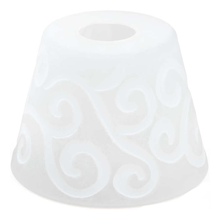 Udskiftningsglas til lysekrone E27 diameter 15 cm hvid