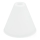 Udskiftningsglas til lysekrone E27 diameter 23 cm hvid
