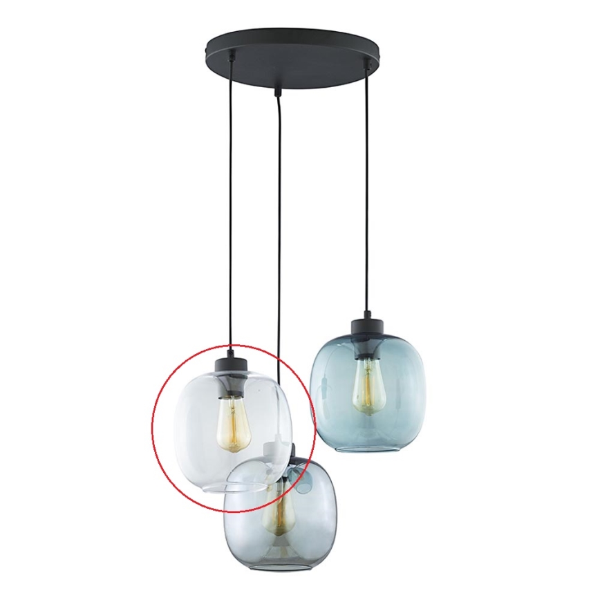 Udskiftningsglas til lysekrone ELIO E27 transparent
