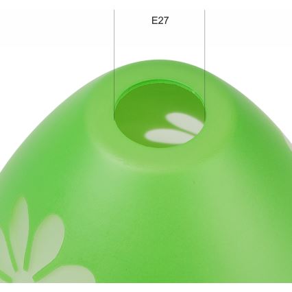 Udskiftningsglas til lysekrone GARDEN E27 diameter 23 cm grøn